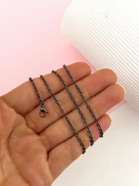 CADENA DE ACERO NEGRO 50CM N12