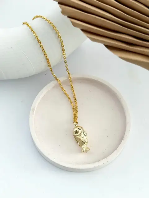 COLLAR COPA BAÑADA EN ORO DCO1391