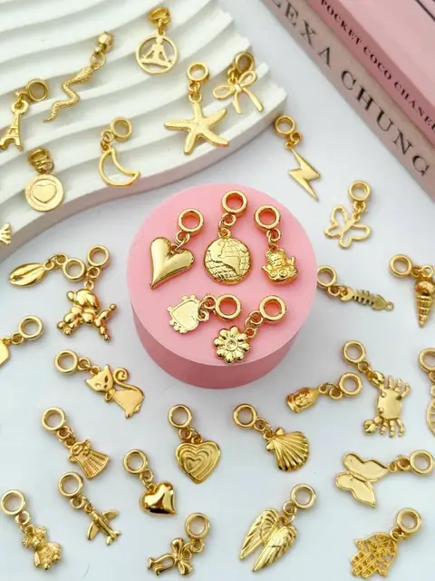 PACK 3 CHARMS SURTIDOS DORADOS PA269