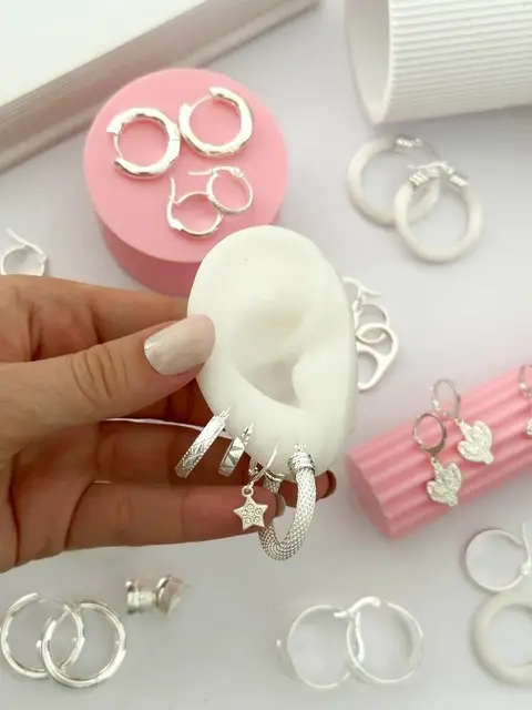 Pack Aros Acero Blanco x5 PA68