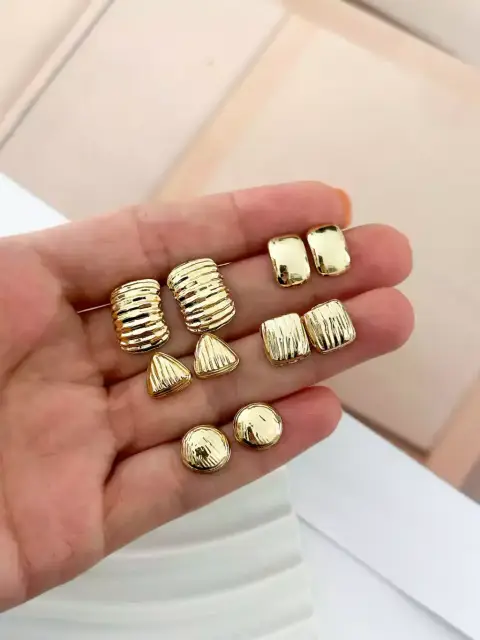 PACK x3 Aros Fantasia Pasante Acero PA518