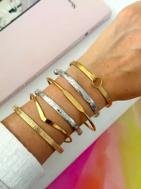 PACK X3 PULSERAS/BRAZALETES PLATEADOS PA996