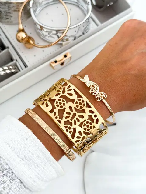 PACK X5 PULSERA/BRAZALETE DORADO PA408